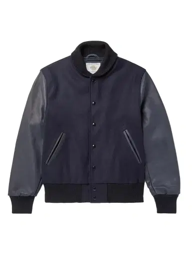 Golden Bear The Albany Wool-Blend and Leather Varsity Jacket - Men | Thumbnail 1 Golden Bear The Albany Wool-Blend and Leather Varsity Jacket - Men | Thumbnail 1