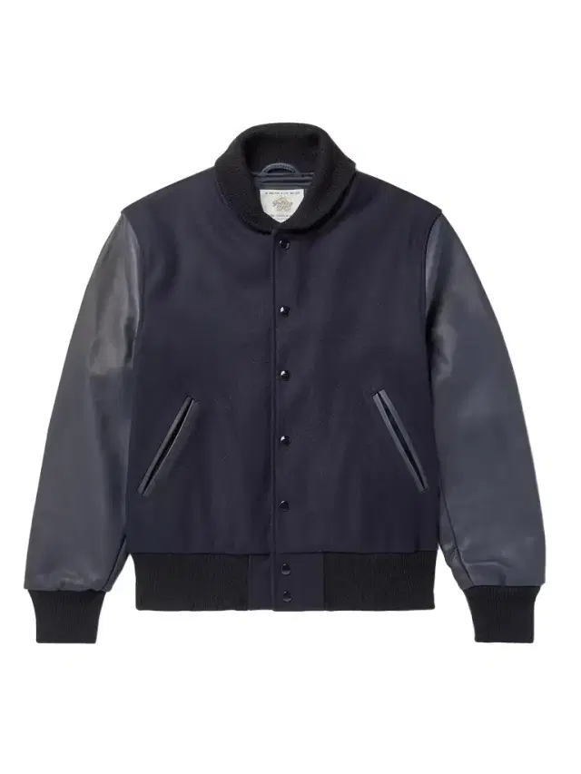 The Albany Wool-Blend and Leather Varsity Jacket - Men
