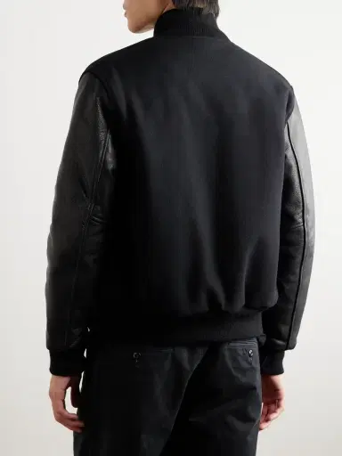 Golden Bear The Albany Wool-Blend and Leather Varsity Jacket - Men | Thumbnail 3