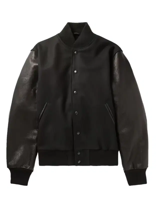 The Albany Wool-Blend and Leather Varsity Jacket - Men