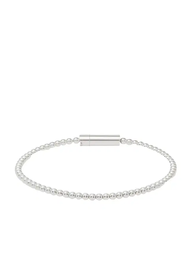 LE GRAMME Le 11 Sterling Silver Beaded Bracelet - Men