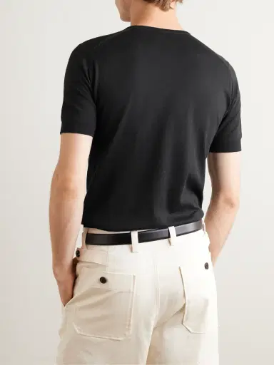 John Smedley Belden Slim-Fit Knitted Sea Island Cotton T-Shirt - Men | Thumbnail 3