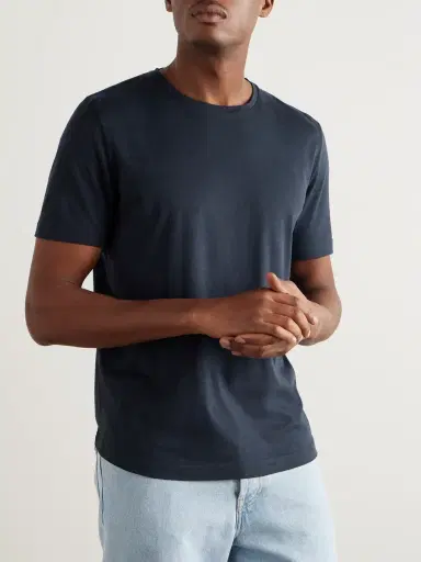 Loro Piana Slim-Fit Silk and Cotton-Blend Jersey T-Shirt - Men | Thumbnail 3