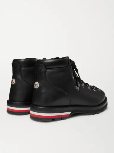 Moncler Striped Full-Grain Leather Boots - Men | Thumbnail 5 Moncler Striped Full-Grain Leather Boots - Men | Thumbnail 5