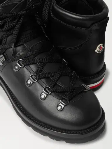 Moncler Striped Full-Grain Leather Boots - Men | Thumbnail 6 Moncler Striped Full-Grain Leather Boots - Men | Thumbnail 6
