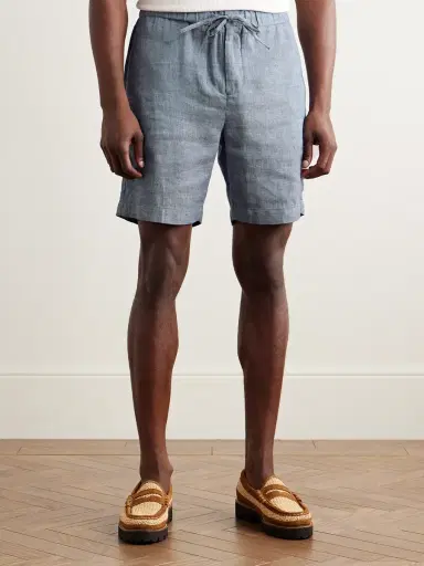 Frescobol Carioca Felipe Slim-Fit Linen and Cotton-Blend Drawstring Shorts - Men | Thumbnail 3 Frescobol Carioca Felipe Slim-Fit Linen and Cotton-Blend Drawstring Shorts - Men | Thumbnail 3