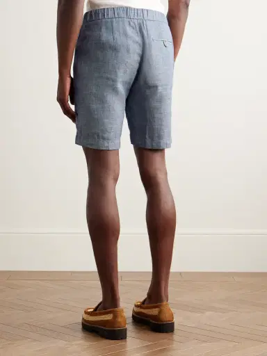 Frescobol Carioca Felipe Slim-Fit Linen and Cotton-Blend Drawstring Shorts - Men | Thumbnail 4 Frescobol Carioca Felipe Slim-Fit Linen and Cotton-Blend Drawstring Shorts - Men | Thumbnail 4