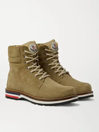 Moncler Vancouver Striped Suede Hiking Boots - Men | Thumbnail 4