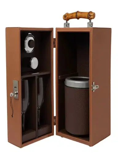 Lorenzi Milano Full-Grain Leather and Bamboo Travel Champagne Cabinet - Men | Thumbnail 1 Lorenzi Milano Full-Grain Leather and Bamboo Travel Champagne Cabinet - Men | Thumbnail 1