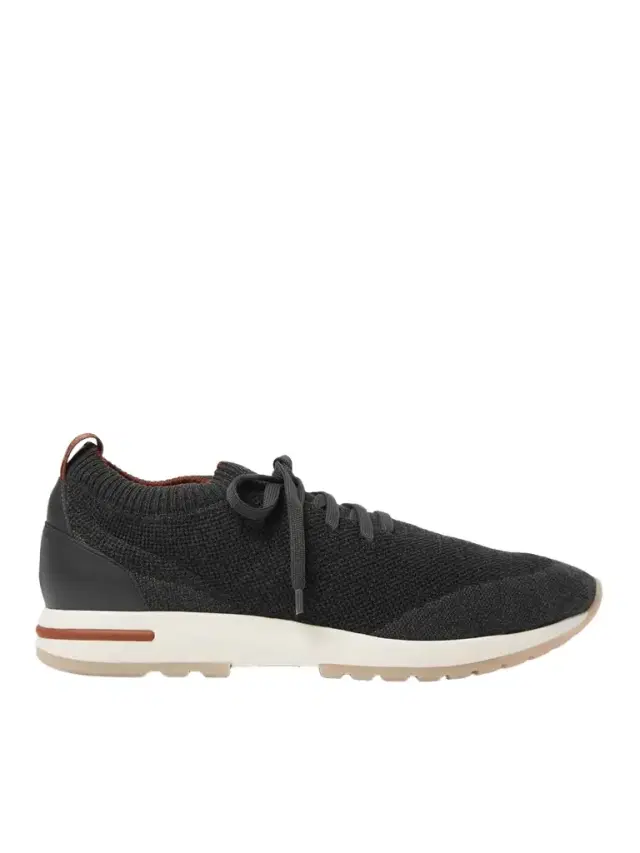 Loro Piana 360 Flexy Walk Leather-Trimmed Knitted Wish Wool Sneakers - Men