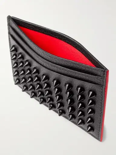 Christian Louboutin Studded Full-Grain Leather Cardholder - Men | Thumbnail 4 Christian Louboutin Studded Full-Grain Leather Cardholder - Men | Thumbnail 4