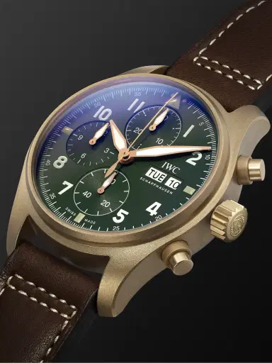 IWC SCHAFFHAUSEN Pilot's Spitfire Automatic Chronograph 41mm Bronze and Leather Watch, Ref. No. IW387902 - Men | Thumbnail 4 IWC SCHAFFHAUSEN Pilot's Spitfire Automatic Chronograph 41mm Bronze and Leather Watch, Ref. No. IW387902 - Men | Thumbnail 4