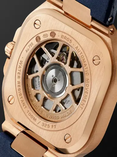Bell & Ross BR 05 Blue Gold Automatic 18-Karat Rose Gold Watch, Ref. BR05A-BLU-PG/SRB - Men | Thumbnail 3 Bell & Ross BR 05 Blue Gold Automatic 18-Karat Rose Gold Watch, Ref. BR05A-BLU-PG/SRB - Men | Thumbnail 3
