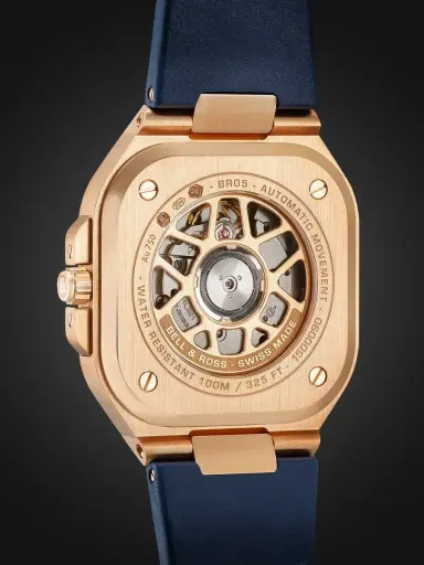 Bell & Ross BR 05 Blue Gold Automatic 18-Karat Rose Gold Watch, Ref. BR05A-BLU-PG/SRB - Men | Thumbnail 5 Bell & Ross BR 05 Blue Gold Automatic 18-Karat Rose Gold Watch, Ref. BR05A-BLU-PG/SRB - Men | Thumbnail 5