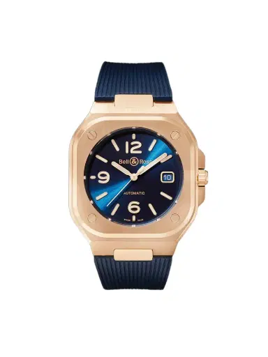 Bell & Ross BR 05 Blue Gold Automatic 18-Karat Rose Gold Watch, Ref. BR05A-BLU-PG/SRB - Men | Thumbnail 1 Bell & Ross BR 05 Blue Gold Automatic 18-Karat Rose Gold Watch, Ref. BR05A-BLU-PG/SRB - Men | Thumbnail 1