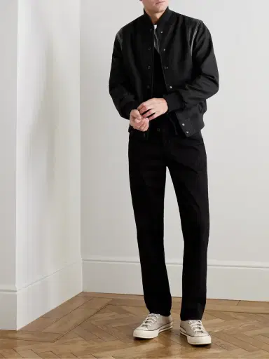 Golden Bear Hayes Leather-Panelled Melton Virgin Wool-Blend Varsity Jacket - Men | Thumbnail 2