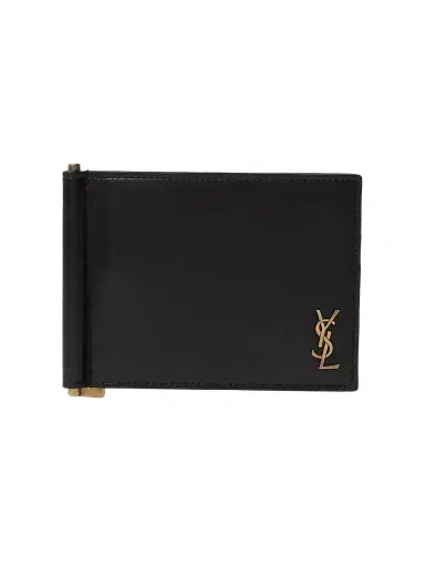 Saint Laurent Logo-Appliquéd Leather Billfold Wallet with Money Clip - Men | Thumbnail 1 Saint Laurent Logo-Appliquéd Leather Billfold Wallet with Money Clip - Men | Thumbnail 1