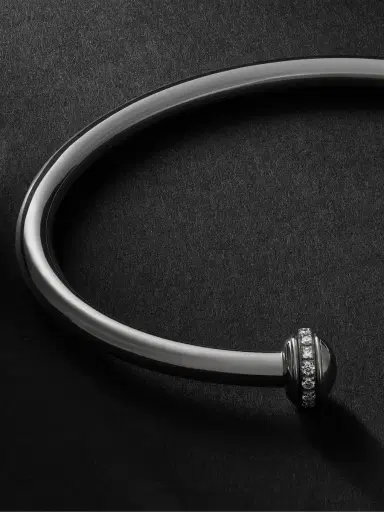Piaget Possession 18-Karat White Gold Diamond Cuff - Men | Thumbnail 4