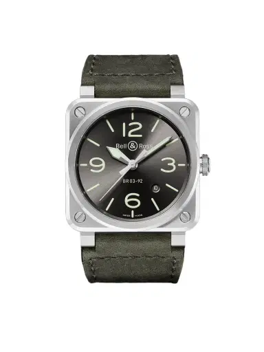 Bell & Ross BR 03-92 Grey Lum Automatic Stainless Steel Watch, Ref. BR0392-GC3-ST/SCA - Men | Thumbnail 1
