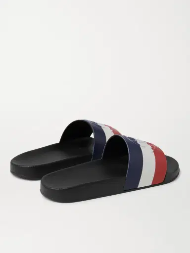 Moncler Basile Logo-Embossed Striped Rubber Slides - Men | Thumbnail 4 Moncler Basile Logo-Embossed Striped Rubber Slides - Men | Thumbnail 4