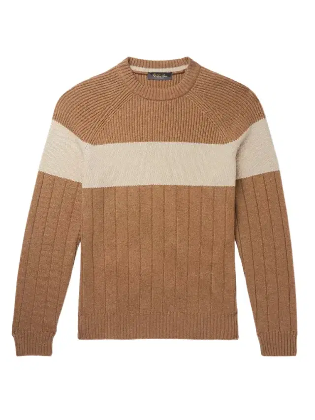 Loro Piana Slim-Fit Striped Ribbed Cashmere Sweater - Men