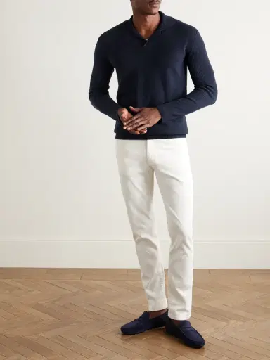 Loro Piana Cashmere and Silk-Blend Polo Shirt - Men | Thumbnail 2 Loro Piana Cashmere and Silk-Blend Polo Shirt - Men | Thumbnail 2