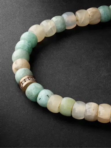 Carolina Bucci Forte Beads Pink Gold Multi-Stone Bracelet - Men | Thumbnail 4 Carolina Bucci Forte Beads Pink Gold Multi-Stone Bracelet - Men | Thumbnail 4