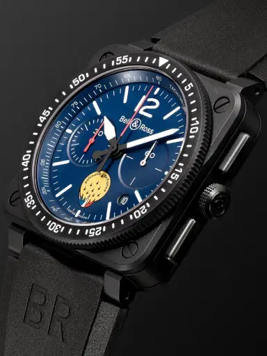 Bell & Ross BR 03-94 Patrouille de France Limited Edition Chronograph Ceramic and Rubber Watch, Ref. No. BR0394-PAF1-CE/SRB - Men | Thumbnail 3 Bell & Ross BR 03-94 Patrouille de France Limited Edition Chronograph Ceramic and Rubber Watch, Ref. No. BR0394-PAF1-CE/SRB - Men | Thumbnail 3