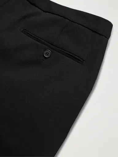 Saint Laurent Slim-Fit Virgin Wool Grain de Poudre Trousers - Men | Thumbnail 4