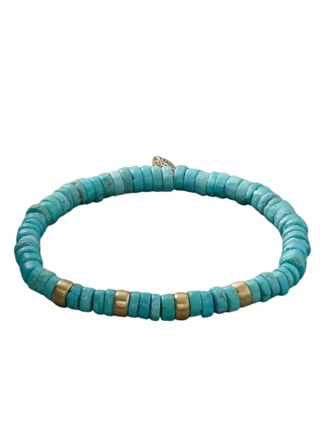 Gold, Turquoise and Diamond Bracelet - Men