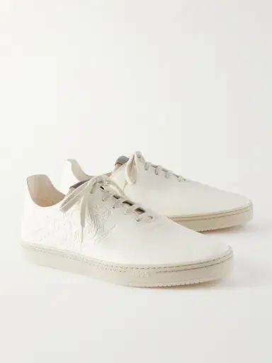 Berluti Eden Scritto Leather Sneakers - Men | Thumbnail 3