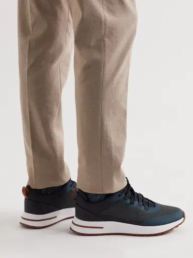 Loro Piana Weekend Walk Leather-Trimmed Mesh Sneakers - Men | Thumbnail 3 Loro Piana Weekend Walk Leather-Trimmed Mesh Sneakers - Men | Thumbnail 3