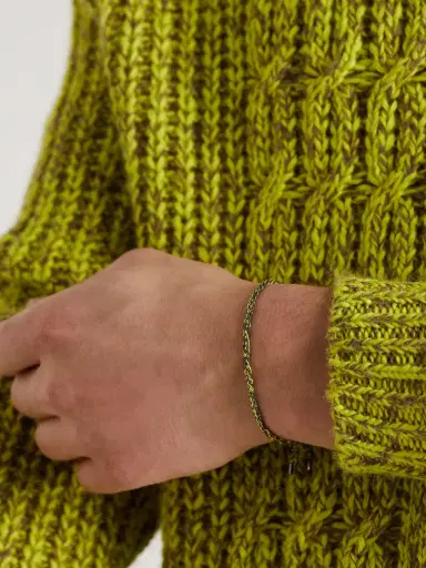 Carolina Bucci Lucky Travel Blackened Gold and Silk Bracelet - Men | Thumbnail 2 Carolina Bucci Lucky Travel Blackened Gold and Silk Bracelet - Men | Thumbnail 2