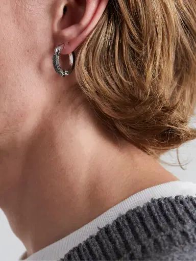 MAOR The Aphelion 18-Karat Blackened White Gold Diamond Single Earring - Men | Thumbnail 2 MAOR The Aphelion 18-Karat Blackened White Gold Diamond Single Earring - Men | Thumbnail 2