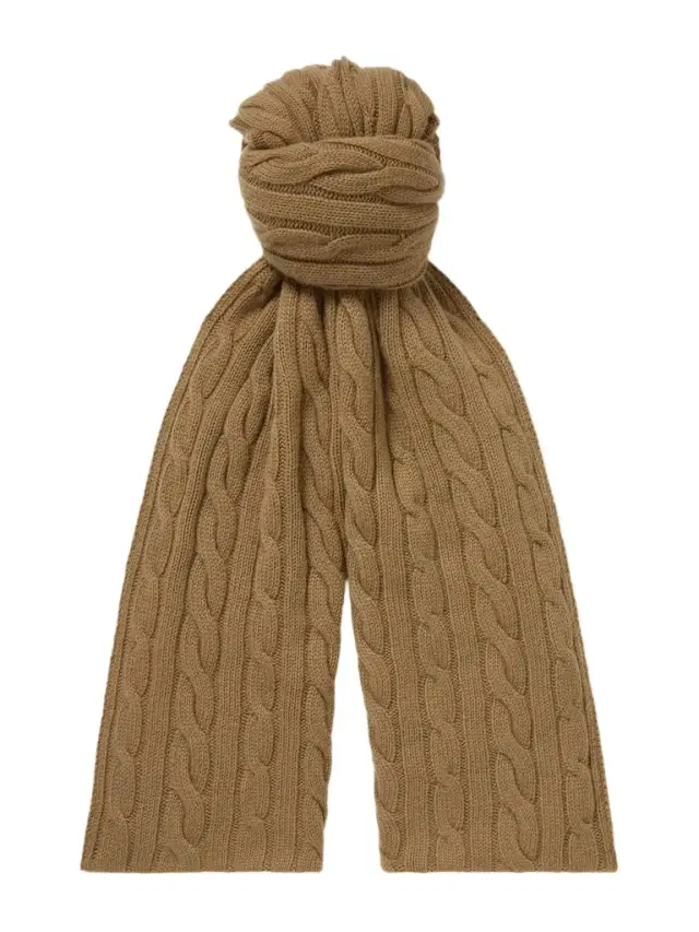 Loro Piana Cable-Knit Baby Cashmere Scarf - Men