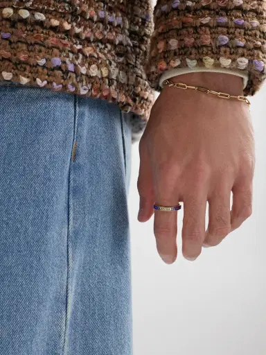 Foundrae Karma 18-Karat Gold and Enamel Ring - Men | Thumbnail 2 Foundrae Karma 18-Karat Gold and Enamel Ring - Men | Thumbnail 2