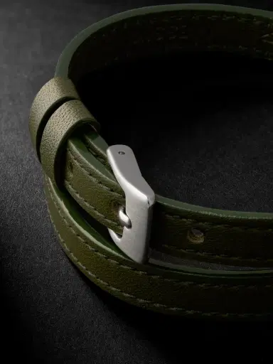 Messika My Move Brushed-Titanium, Leather and Diamond Bracelet - Men | Thumbnail 3 Messika My Move Brushed-Titanium, Leather and Diamond Bracelet - Men | Thumbnail 3