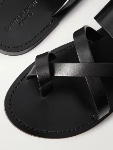 Saint Laurent Culver Leather Sandals - Men | Thumbnail 6