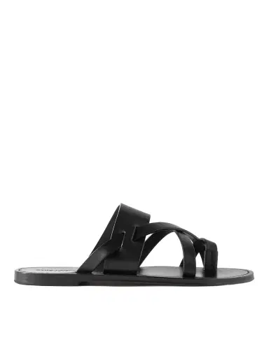 Saint Laurent Culver Leather Sandals - Men | Thumbnail 1