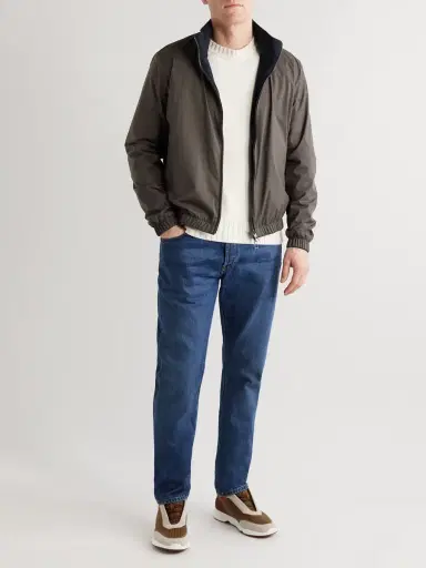 Loro Piana Windmate Reversible Shell and Cashmere Bomber Jacket - Men | Thumbnail 2 Loro Piana Windmate Reversible Shell and Cashmere Bomber Jacket - Men | Thumbnail 2