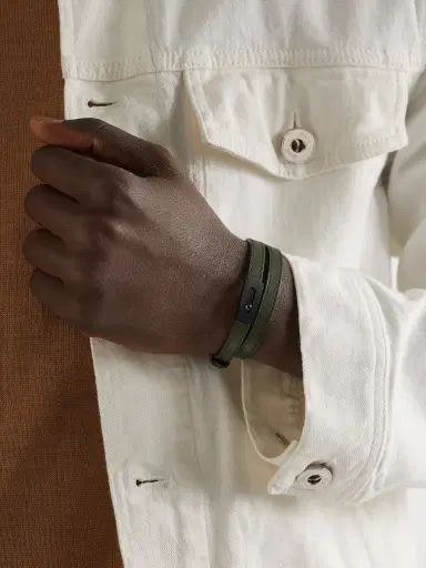 Messika My Move DLC-Coated, Diamond and Leather Bracelet - Men | Thumbnail 2 Messika My Move DLC-Coated, Diamond and Leather Bracelet - Men | Thumbnail 2