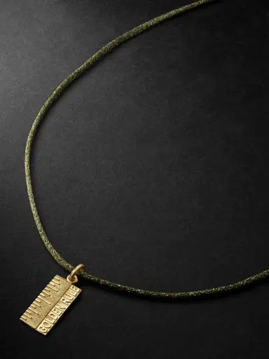 Carolina Bucci Florentine Finish Golden Rule Gold and Lurex Necklace - Men | Thumbnail 1 Carolina Bucci Florentine Finish Golden Rule Gold and Lurex Necklace - Men | Thumbnail 1