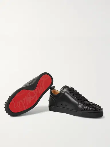 Christian Louboutin Louis Junior Spikes Cap-Toe Leather Sneakers - Men | Thumbnail 6