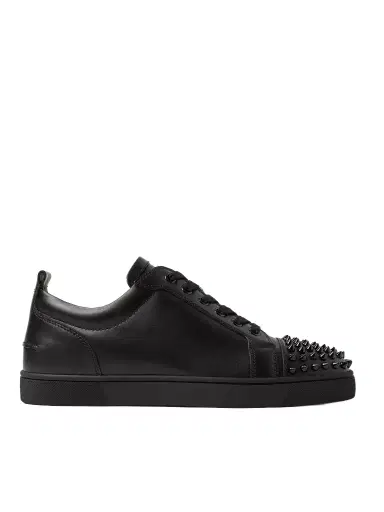 Christian Louboutin Louis Junior Spikes Cap-Toe Leather Sneakers - Men | Thumbnail 1