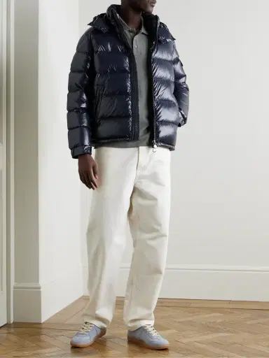 Moncler Logo-Appliquéd Striped Cotton-Piqué Polo Shirt - Men | Thumbnail 2