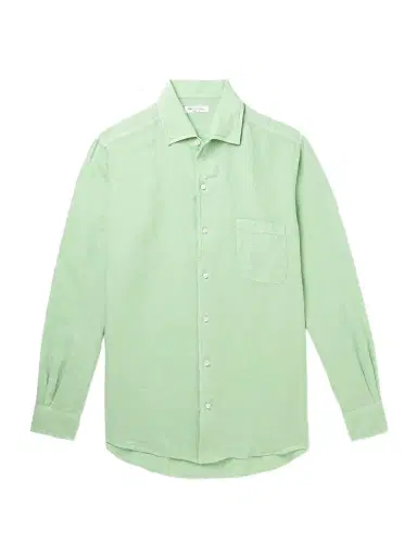 Loro Piana André Garment-Dyed Linen Shirt - Men | Thumbnail 1
