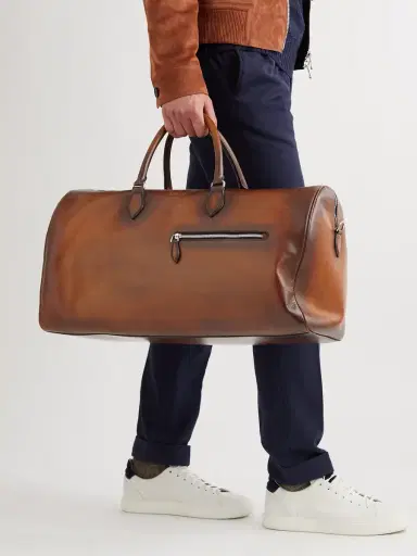 Berluti Jour Off Scritto Venezia Leather Duffle Bag - Men | Thumbnail 2