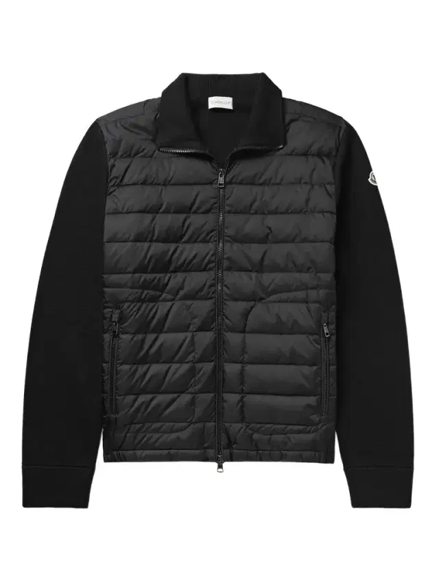 Moncler Slim-Fit Panelled Wool-Blend and Quilted Shell Down Zip-Up Cardigan - Men