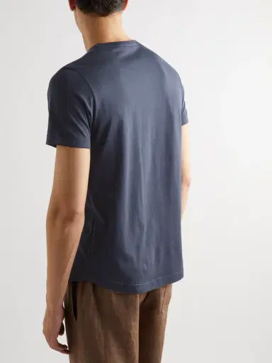 Loro Piana Slim-Fit Silk and Cotton-Blend Jersey T-Shirt - Men | Thumbnail 3