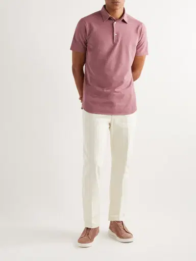 Loro Piana Slim-Fit Cotton-Blend Trousers - Men | Thumbnail 2